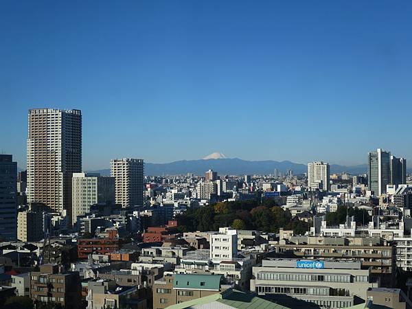 最後一天早晨，晴天看到的富士山