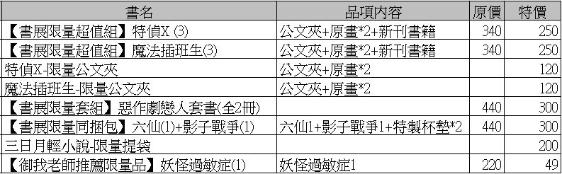 三日月書展限定品