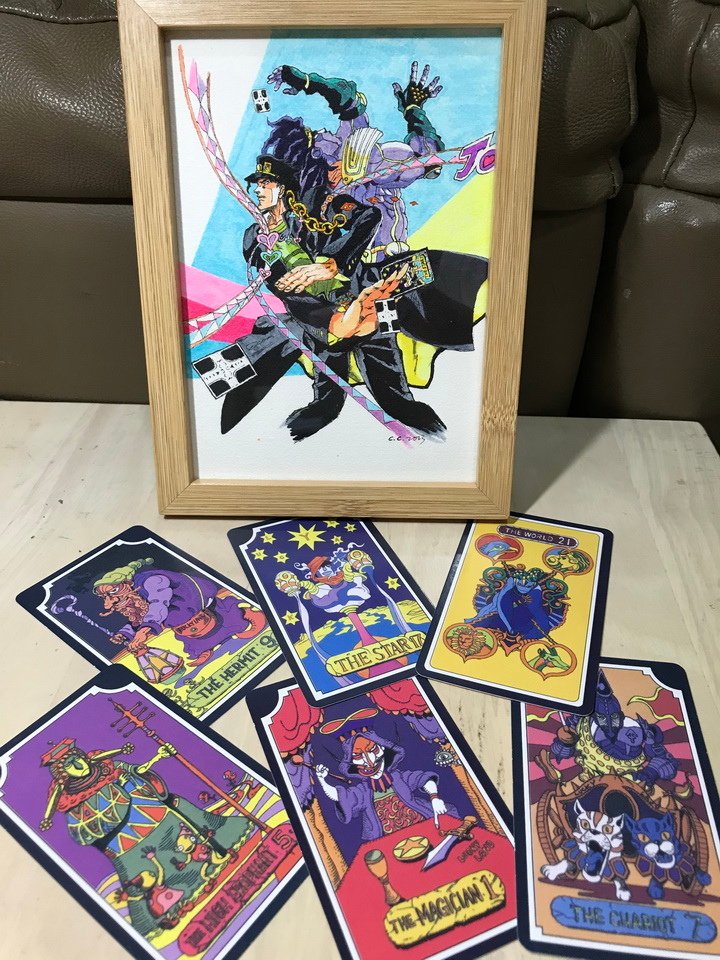 JoJo的奇妙冒險-空条承太郎-COPIC畫作&amp;塔羅牌