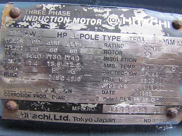白鐵粉碎機,馬力10HP,型式FM-2,日本進HOSOKAWA MICRON FEATHER MILL (6).JPG