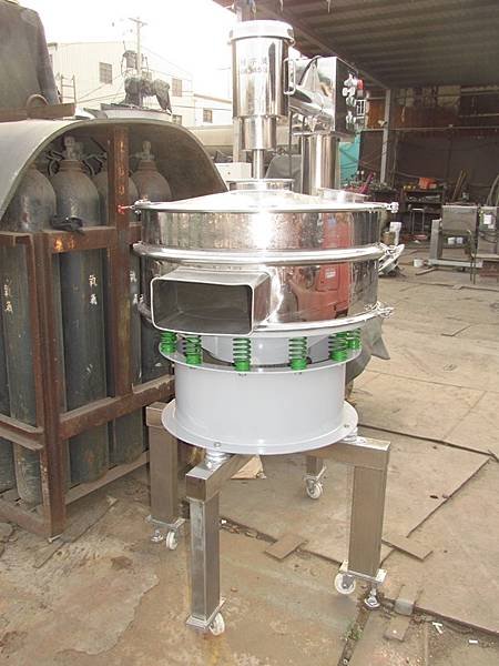 強製式刷刮篩分機,碎解刮刷振篩機,LS-800BS,老松機械