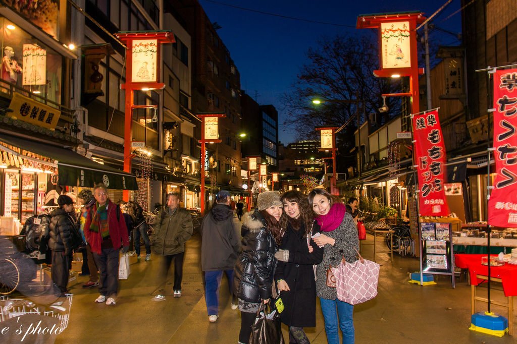 『日本自由行』東京 聖誕節 五天四夜 淺草寺 雷門 仲見世通 大黑家