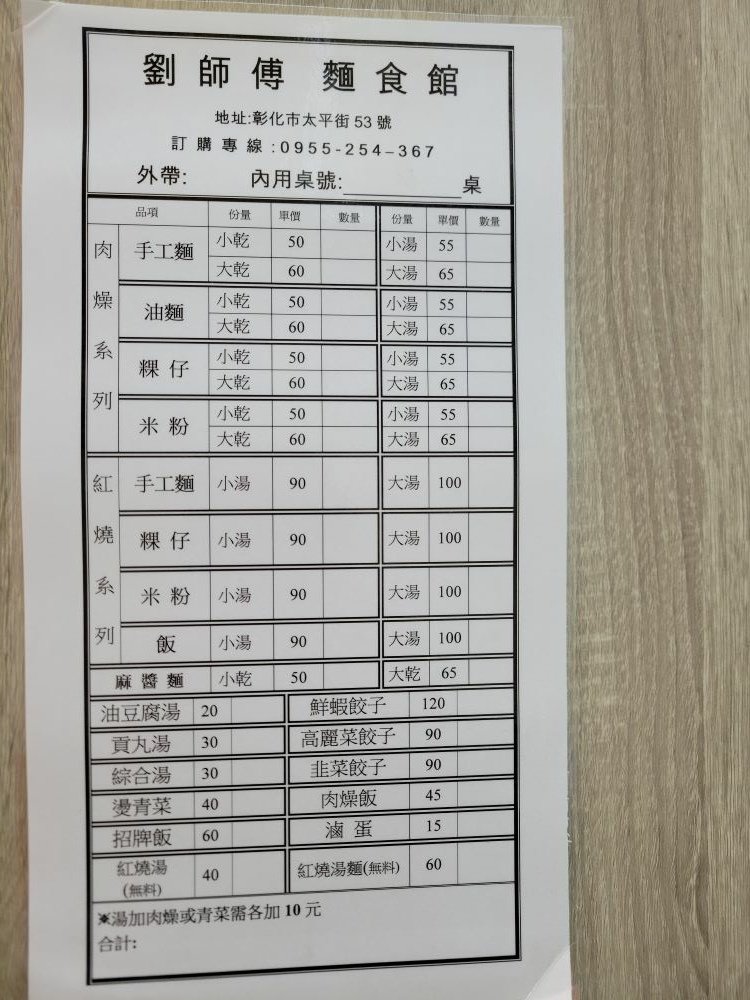 彰化美食║劉師傅麵食館║飄香千里的手工麵食館 (已歇業)