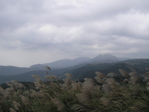 電台前展望陽明山大屯山方向