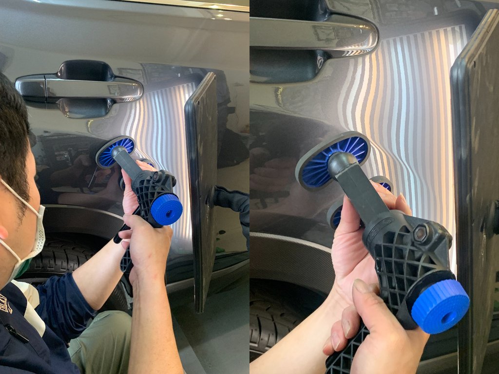 【汽車板金凹痕修復】吉米汽車凹痕修復中心(桃園青埔店)，車體鈑金凹痕處理／PDR微鈑金，價格效率堪稱完美！