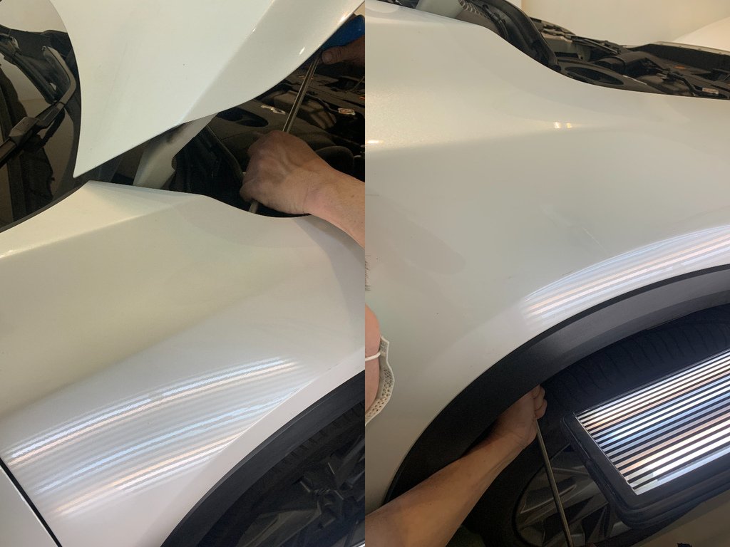 【汽車板金凹痕修復】吉米汽車凹痕修復中心(桃園青埔店)，車體鈑金凹痕處理／PDR微鈑金，價格效率堪稱完美！