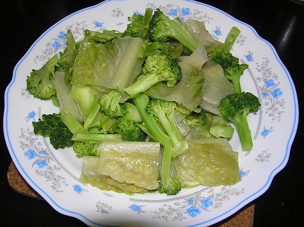 990708晚餐炒青菜