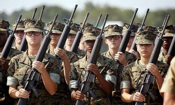 female-minority-happy-military