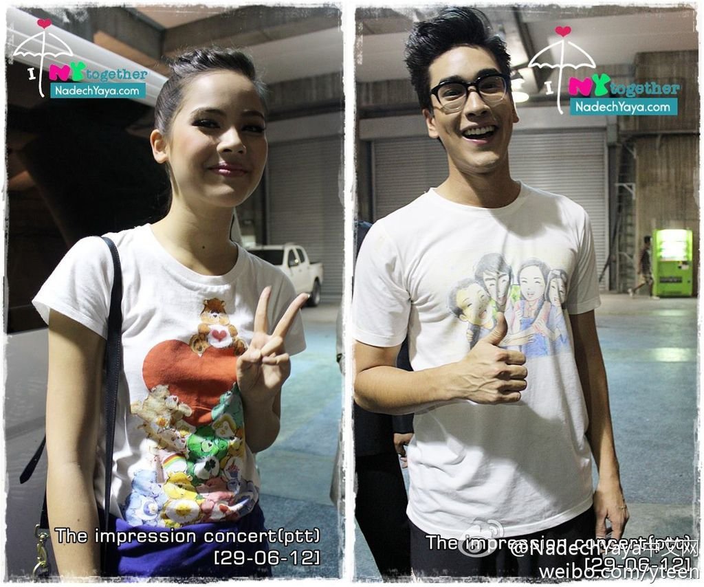 Nadech Yaya昨晚PTT公司The Impression concert演唱會結束後返回《與超級明星過夜》節目，今天繼續錄製。兩娃最近實在太辛苦