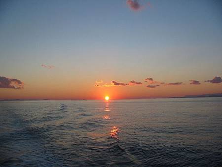 Sunset in the Mediterranean sea