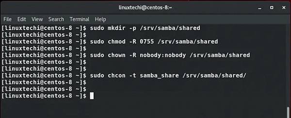 CentOS 8 安裝 samba server 及防火牆設