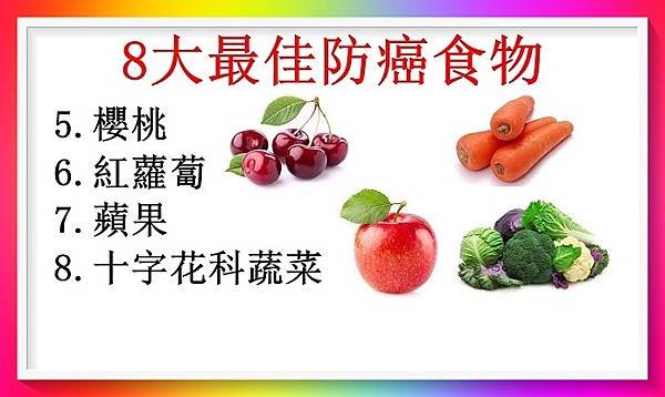 美國權威癌症中心推薦，８大最佳防癌食物！2.JPG