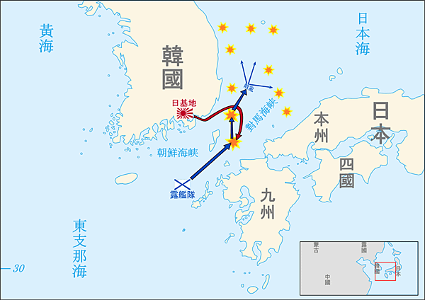 Tsushima_battle_map-ja.svg