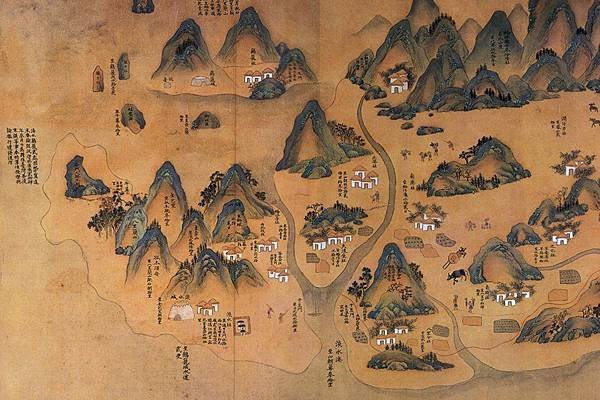 康熙臺北湖/1684~1722「台灣地里圖」《台灣地裡圖》約