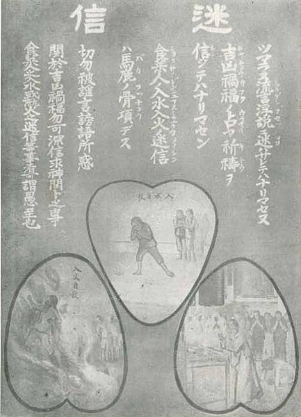 臺北州警務部，〈迷信〉，《臺北州警察衛生展覽會寫真帖》，臺北：臺北州警務部，1926，無頁碼