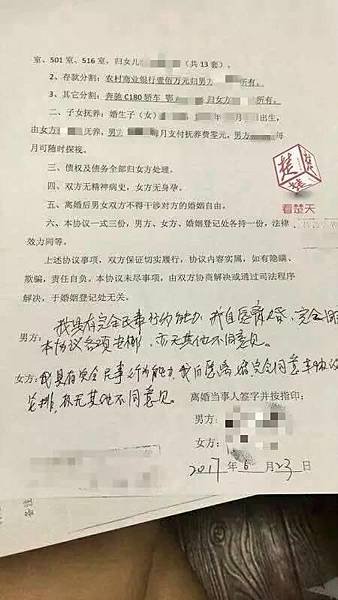 離婚協議書/李敖胡因夢離婚協議書