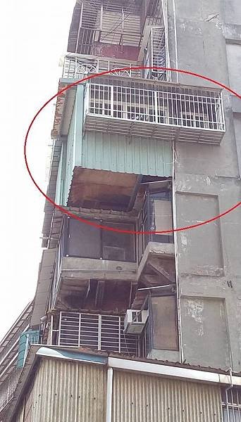 違建/牛腿建築/違建下方毫無支撐結構/牛腿結構