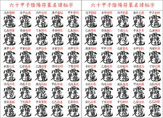 60 names of the specific Tai Suis