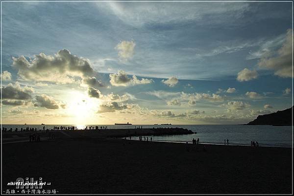 西子灣海水浴場夕陽