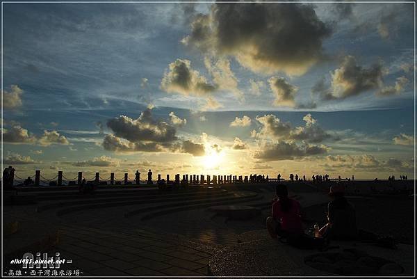 西子灣海水浴場夕陽