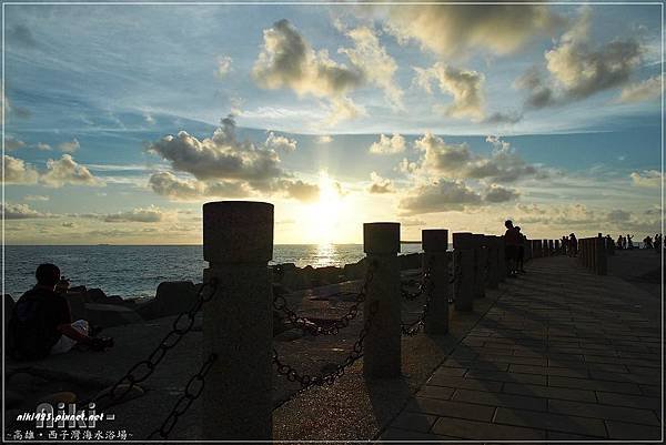 西子灣海水浴場夕陽