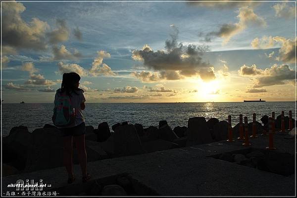 西子灣海水浴場夕陽