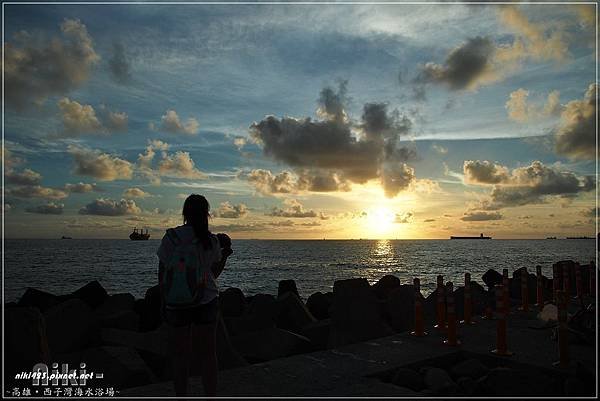 西子灣海水浴場夕陽