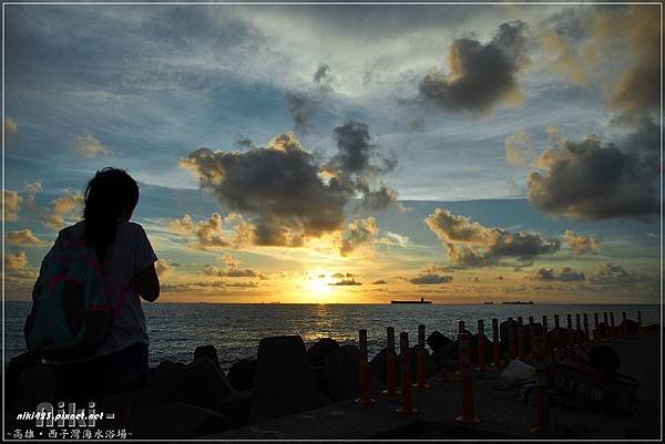 西子灣海水浴場夕陽