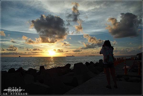 西子灣海水浴場夕陽