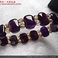 紫水晶搭鈦晶手排手鍊Amethyst Rutilated Quartz