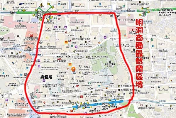 【首爾必逛】明洞商圈最完整的逛街地圖換匯、美食小吃、購物美妝