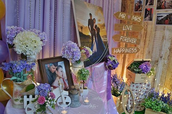 名家花苑基隆婚禮布置==20171125文化路全家福晚宴木牆
