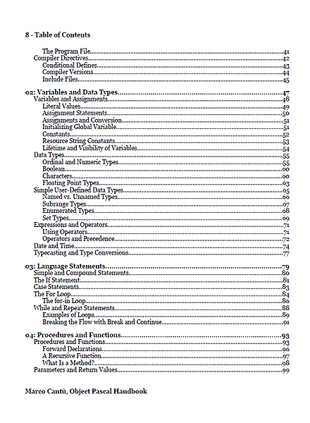 Object Pascal Handbook