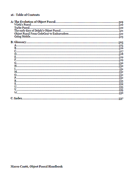 Object Pascal Handbook