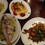 清蒸魚&amp;鹽椒蝦&amp;炒蛋&amp;高麗菜.JPG