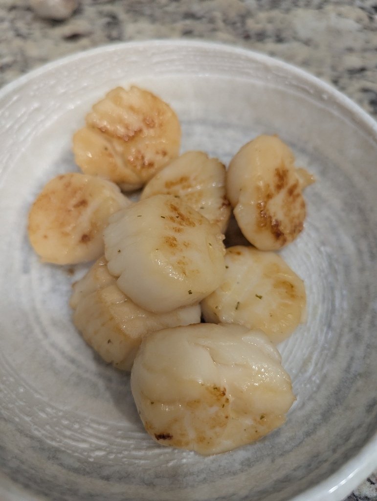 食譜分享 白醬干貝蘑菇甜豆義大利麵 Scallop Ling