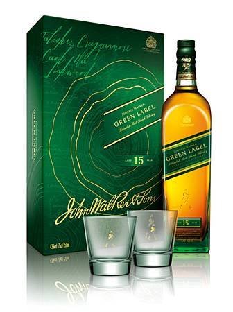 JOHNNIE WALKER 綠牌 15年調和式麥芽蘇格蘭威士忌禮盒