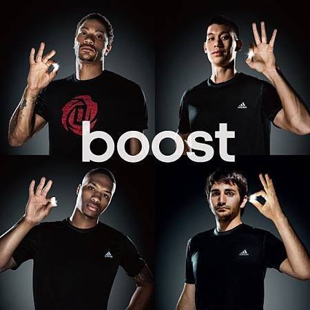 2.adidas Derrick Rose、Damian Lillard、林書豪、Ricky Rubio四大球星 攜手帶來革命性的無限動能BOOST