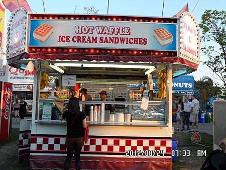 Waffle ice cream booth