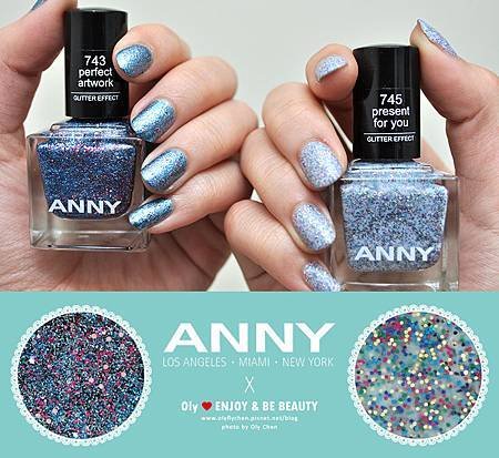 快乾好擦的藍色系亮片指甲油♥ANNY時尚指甲油 璀璨新年系列 