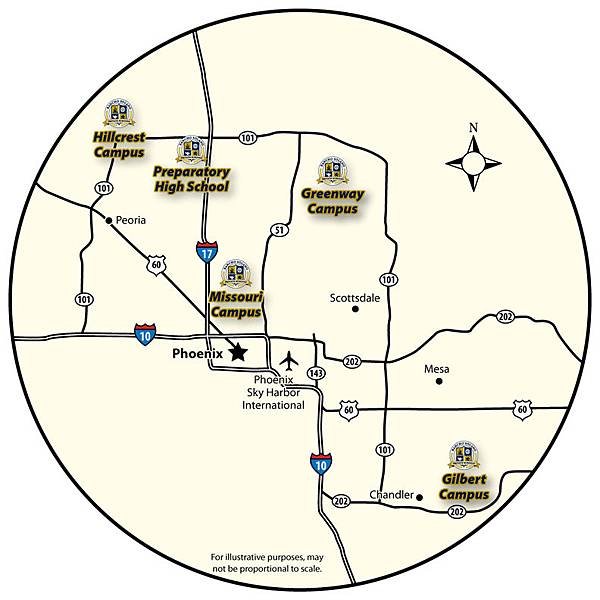 Rancho Solano Private Schools campus map