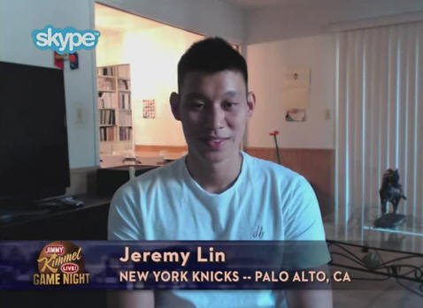 Jeremy Lin and Roy Hibbert in the JKL Skype Scavenger Hunt2