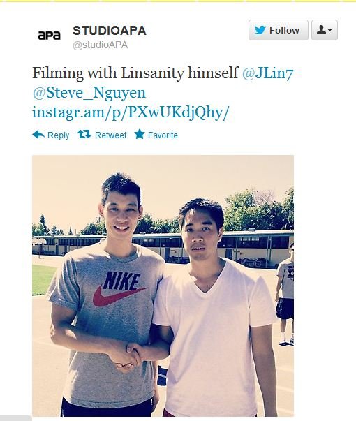 Steve Nguye Filming with Linsanity himself