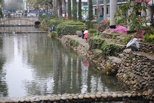 新竹市區信義街旁的漂亮公園