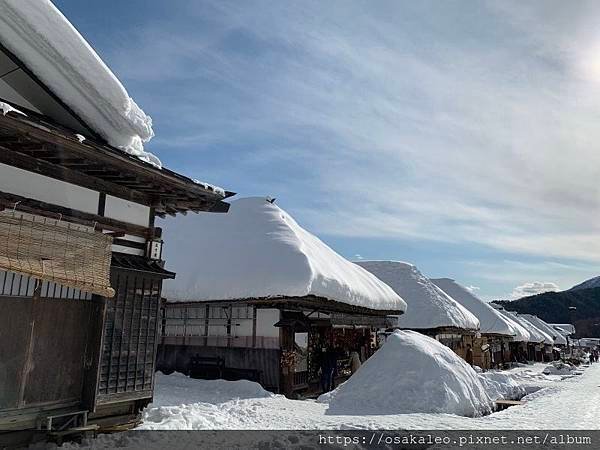 2019冬日本D7.3 大內宿 日本三大茅葺聚落 山形屋大蔥