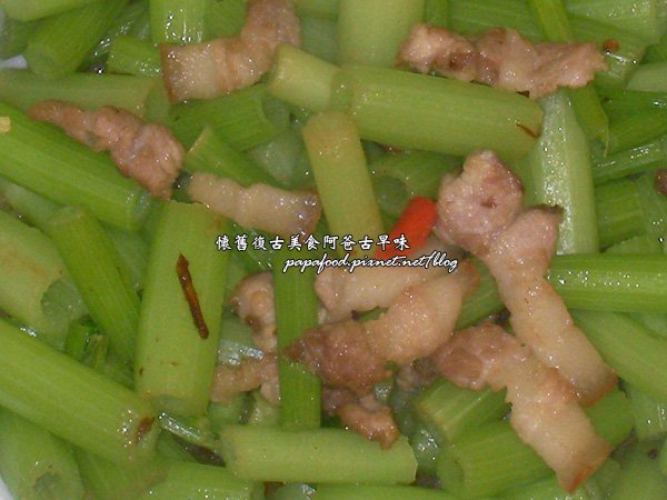 美國芹菜炒肉絲食譜