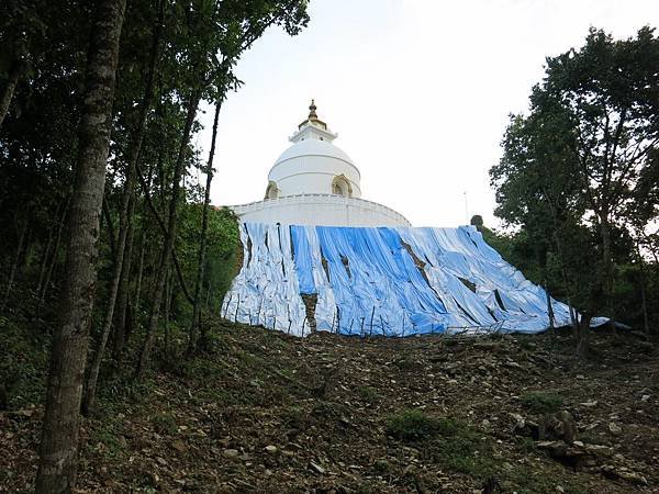 世界和平塔邊坡在8月山崩了