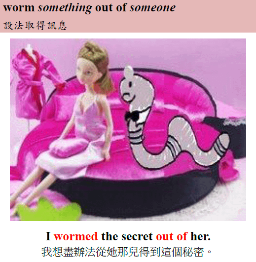 worm out of