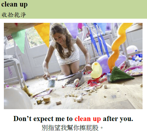 clean up