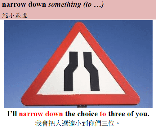 narrow down